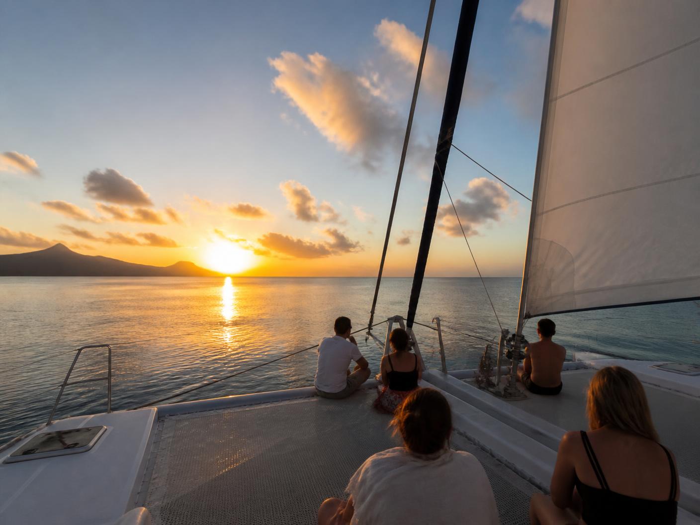 Sunset catamaran — Grand Baie